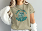 T-shirt with jellyfish graphic and text "NO SPINE, NO PROBLEM"