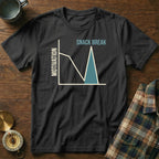 Black t-shirt with "Motivation Snack Break" graph graphic.