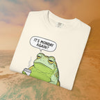 Funny Monday Frog Coffee Shirt | It's Monday Again Slogan Tee