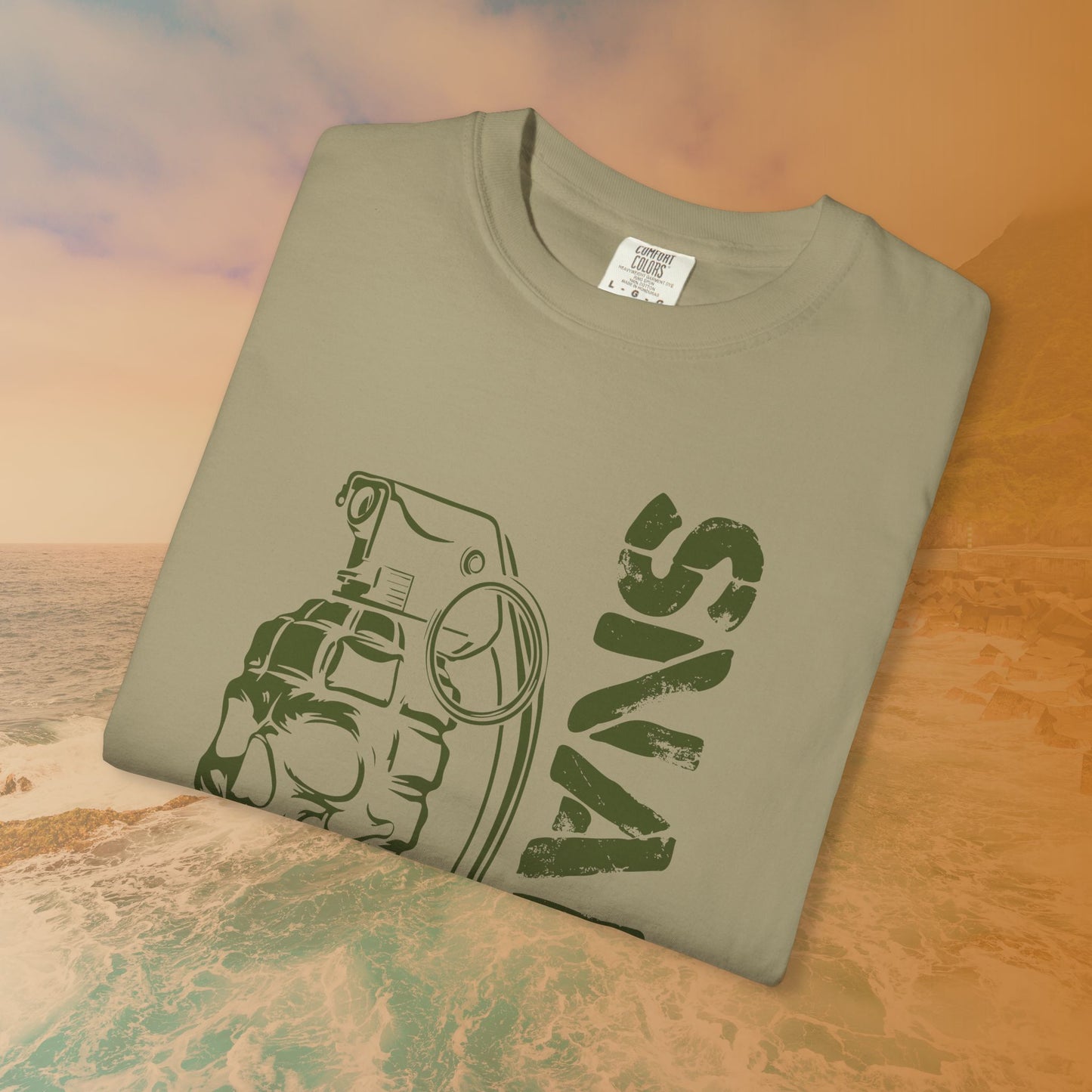 SNAFU Skull Grenade T-Shirt | Military Slang Veteran Gift | Grunge Dark Aesthetic Apparel