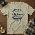 T-shirt with graphic of a seagull guarding chips with text "Guarding the Chips Loosely".