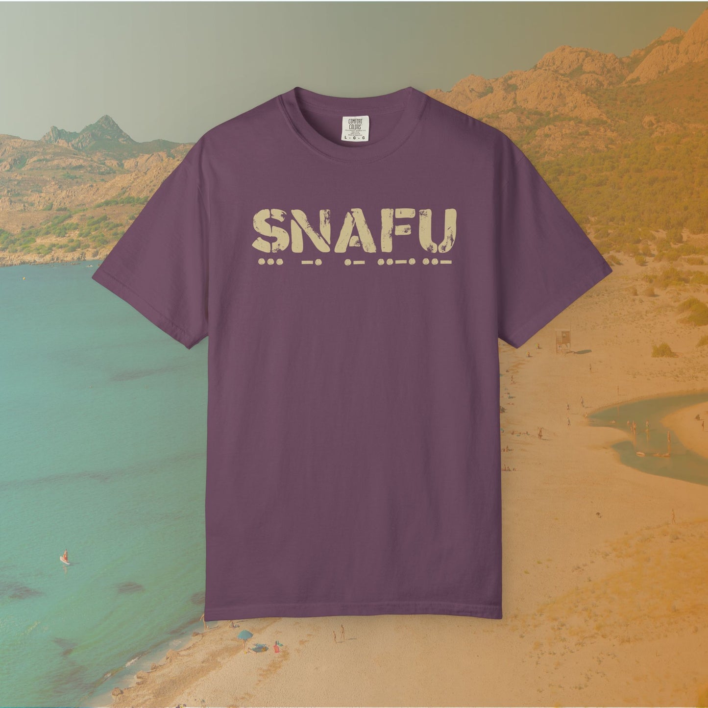 SNAFU Morse Code T-Shirt | Military Slang Communication Code Graphic Tee | Veteran Sarcasm Apparel