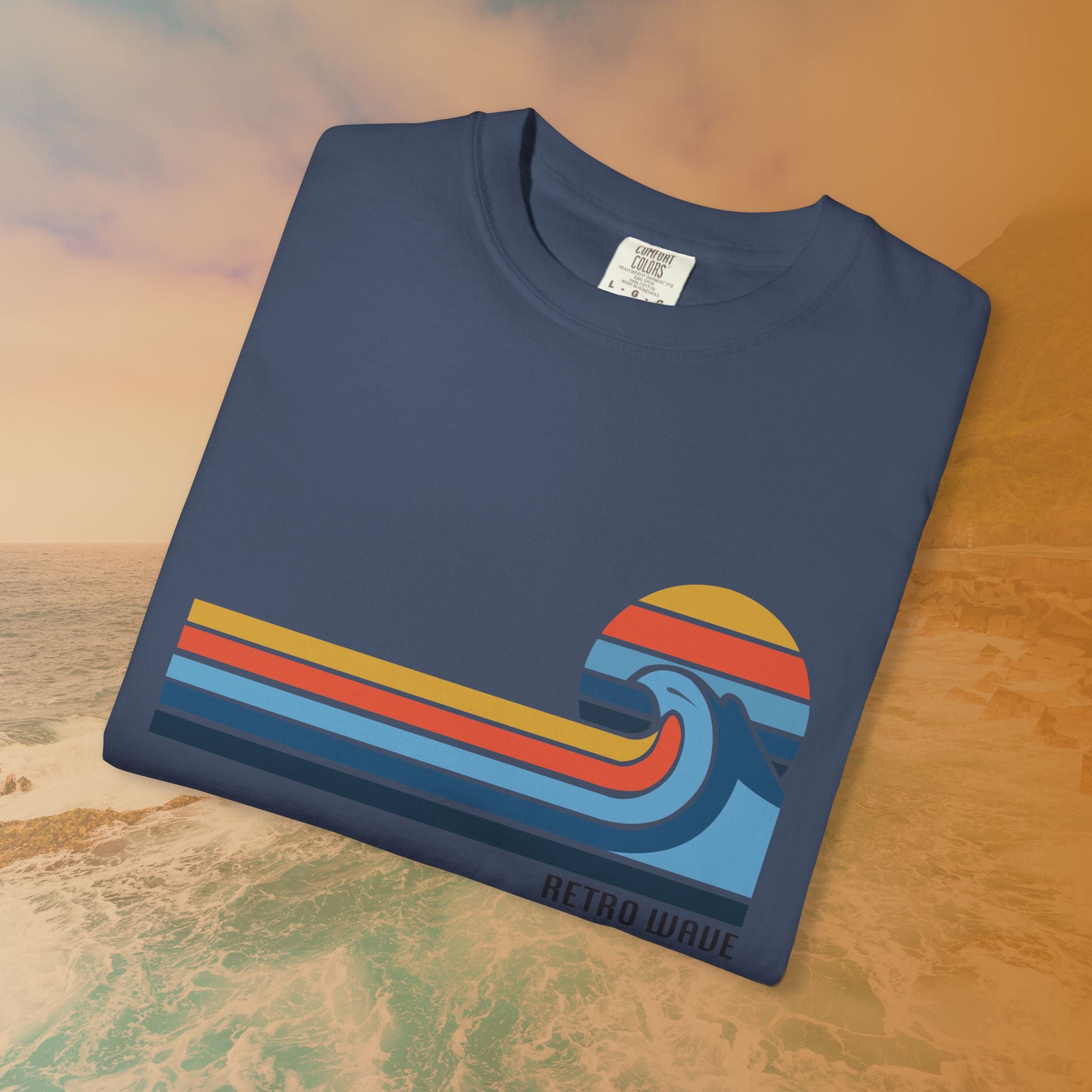 California Retro Wave Surf & Sun Graphic T-Shirt