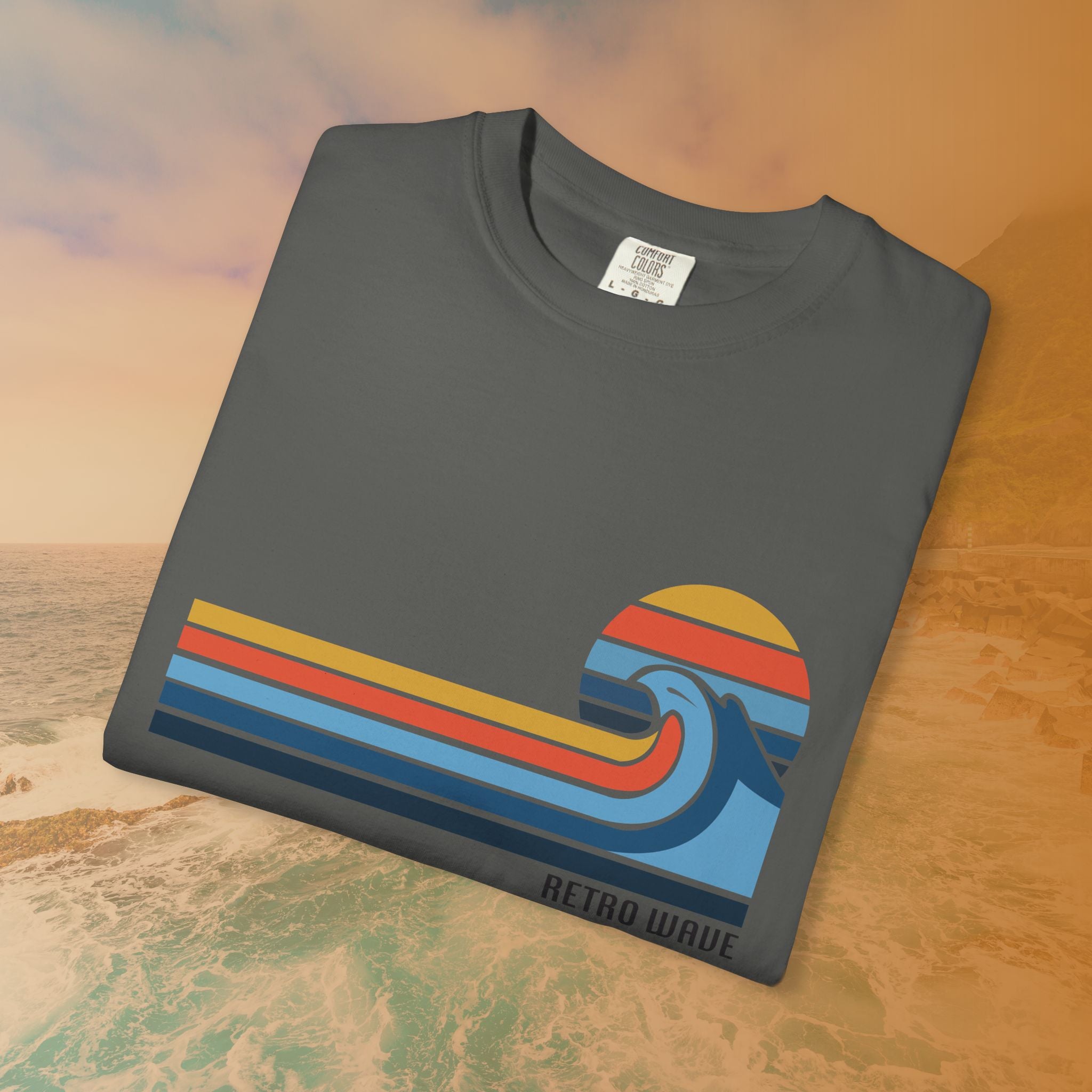 California Retro Wave Surf & Sun Graphic T-Shirt