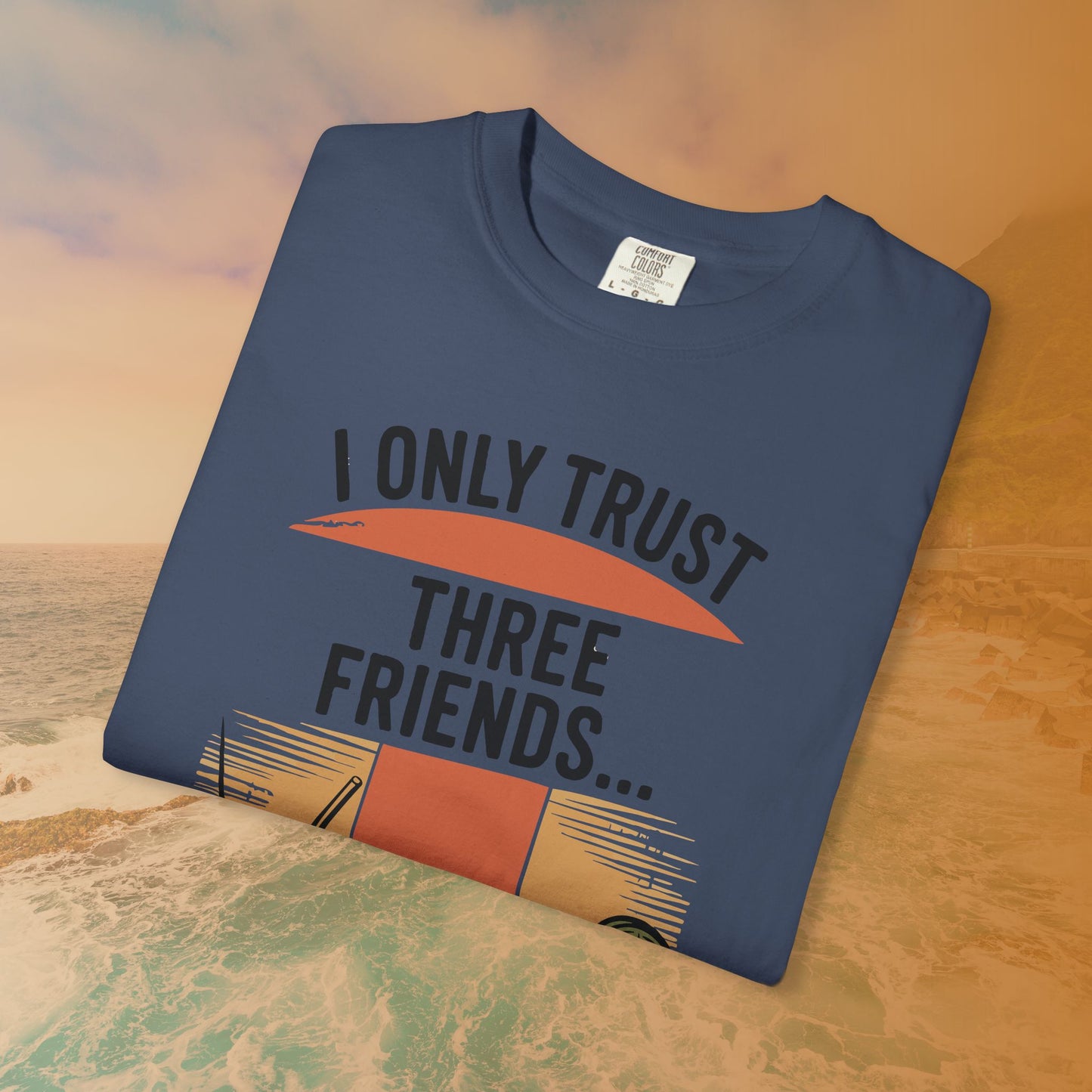 I Only Trust Three Friends: Jack, Jim, Jose Funny Drinking T-Shirt | Retro Bar Humor Tee