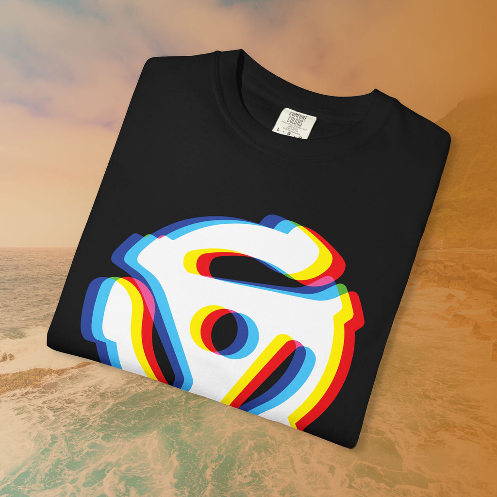 45 Vinyl Adapter Glitch T-Shirt | Retro DJ Music Tee