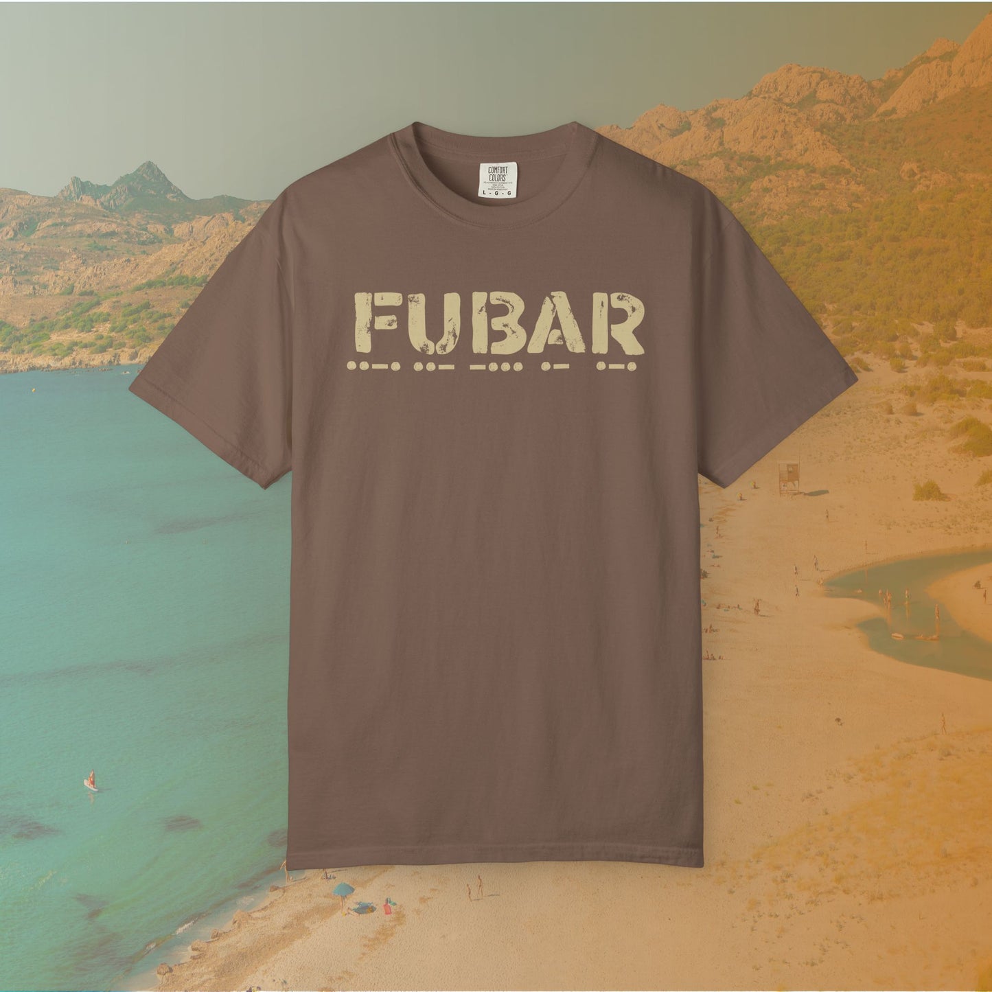 FUBAR Morse Code T-Shirt | Military Slang Communication Code Graphic Tee | Veteran Sarcasm Apparel