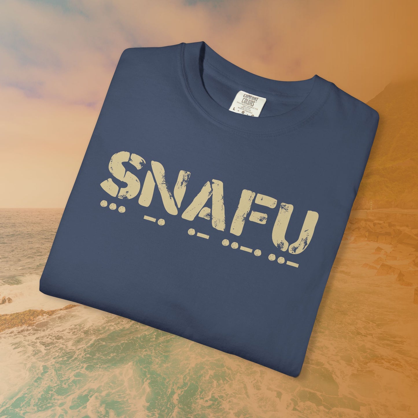 SNAFU Morse Code T-Shirt | Military Slang Communication Code Graphic Tee | Veteran Sarcasm Apparel