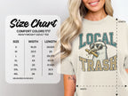 Comfort Colors 1717 size chart for heavyweight adult tee with seagull graphic.
