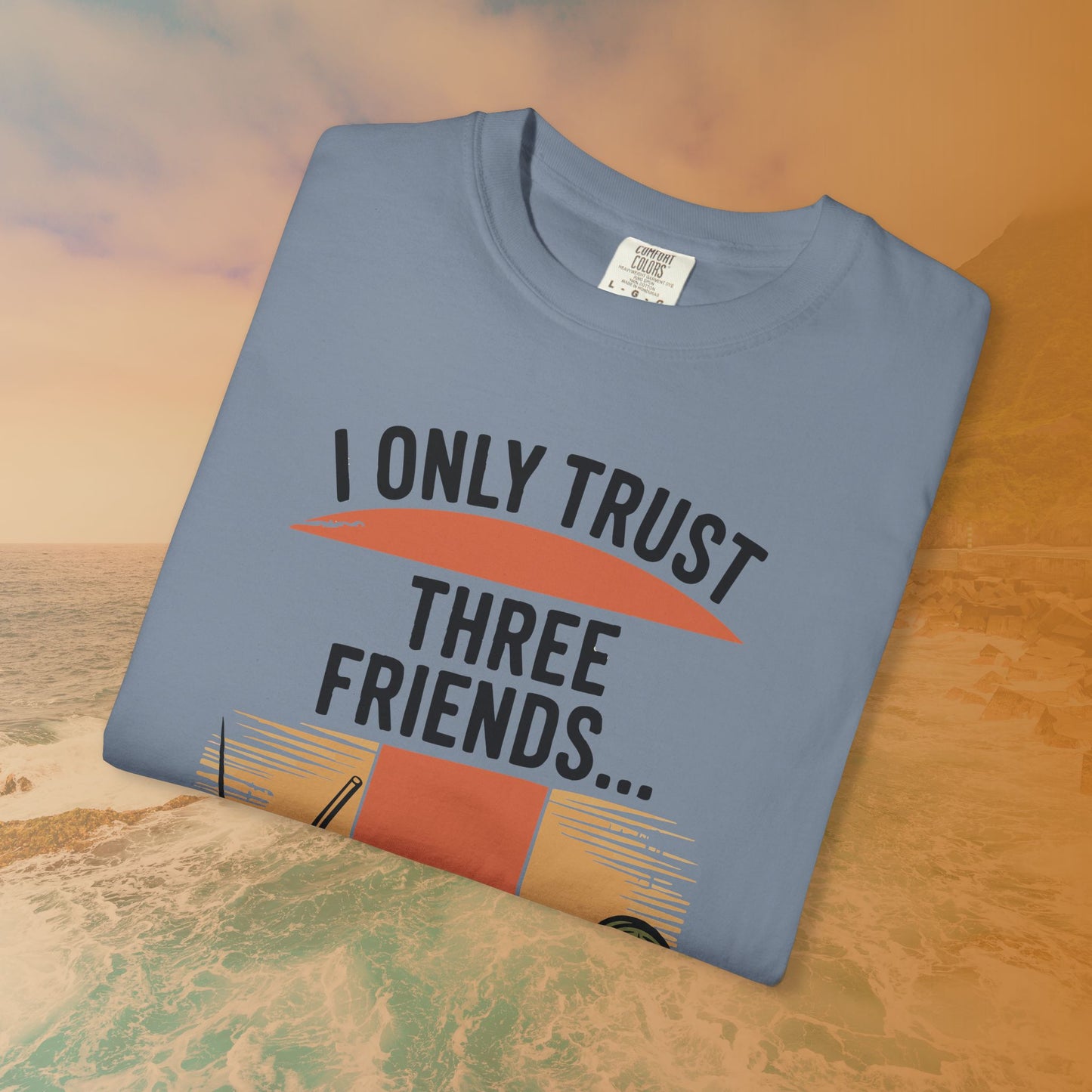 I Only Trust Three Friends: Jack, Jim, Jose Funny Drinking T-Shirt | Retro Bar Humor Tee
