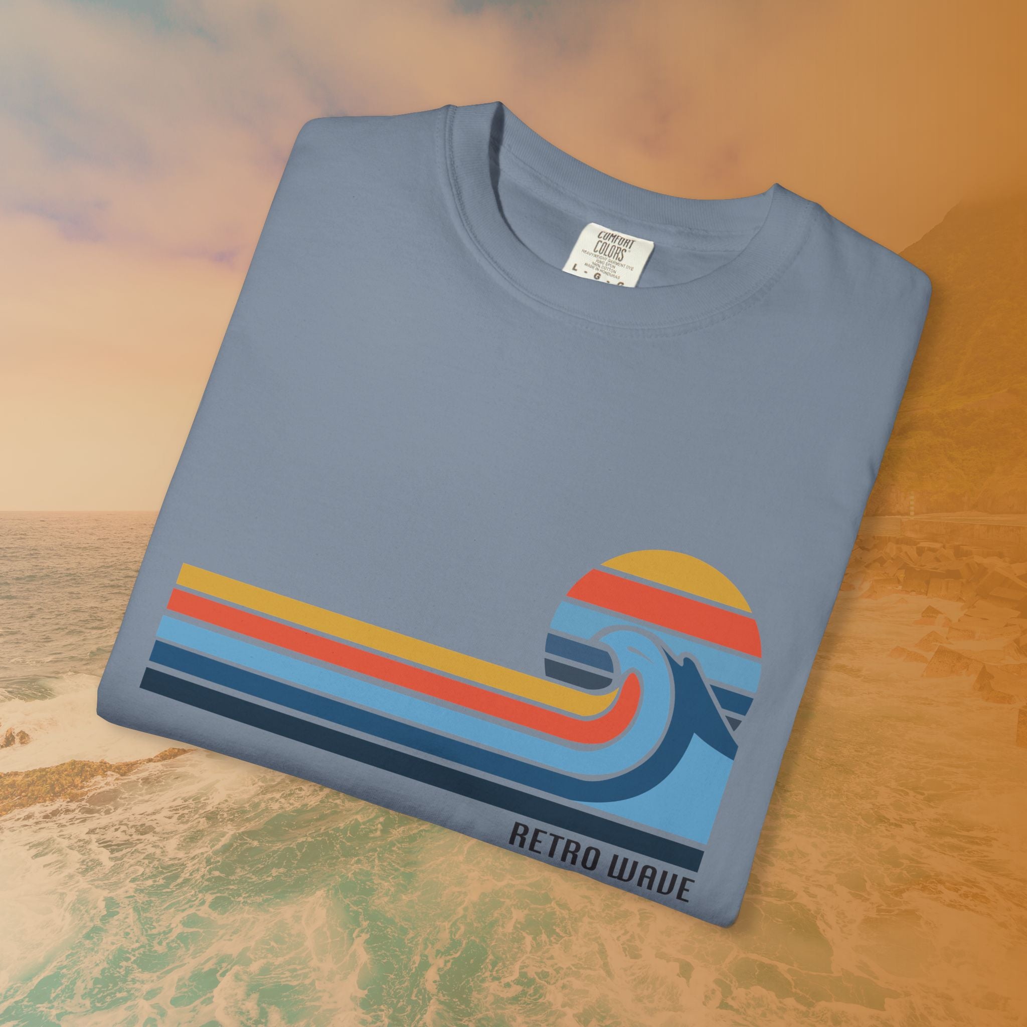 California Retro Wave Surf & Sun Graphic T-Shirt