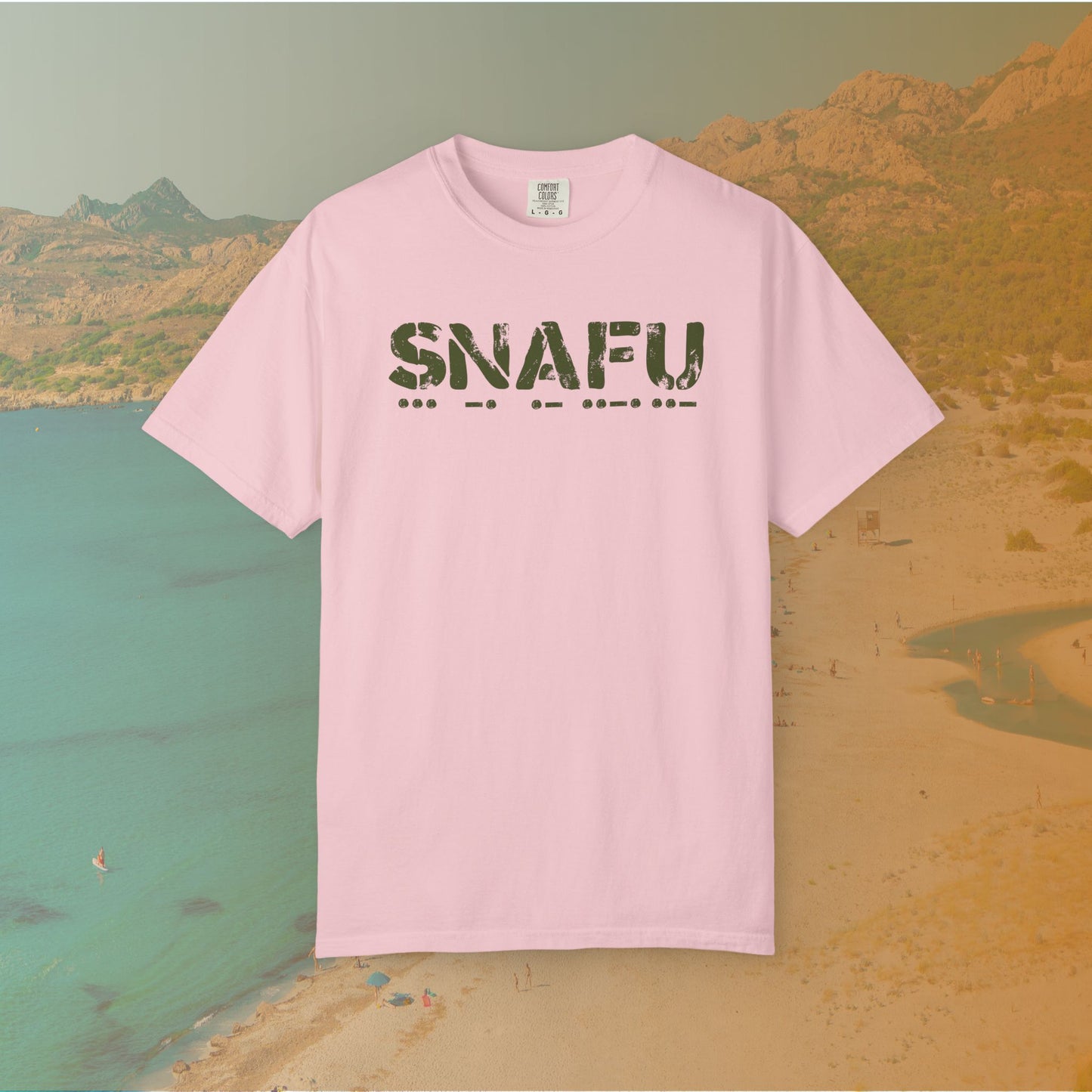 SNAFU Morse Code T-Shirt | Military Slang Communication Code Graphic Tee | Veteran Sarcasm Apparel