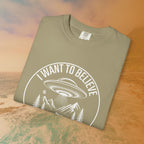 I WANT TO BELIEVE UFO Camping T-Shirt