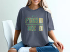 Dark grey t-shirt with "Fish 1 Me 0" graphic.