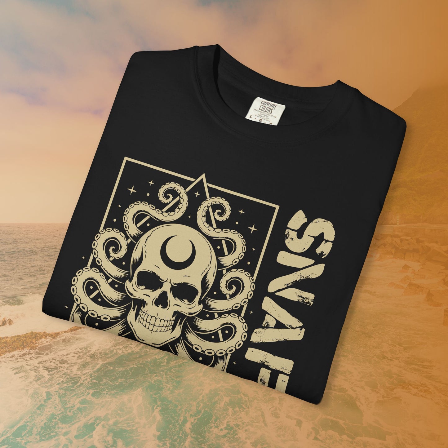 SNAFU Octopus Skull T-Shirt | Cosmic Horror Lovecraftian Grunge Graphic Tee | Military Slang Apparel