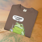 Funny Monday Frog Coffee Shirt | It's Monday Again Slogan Tee