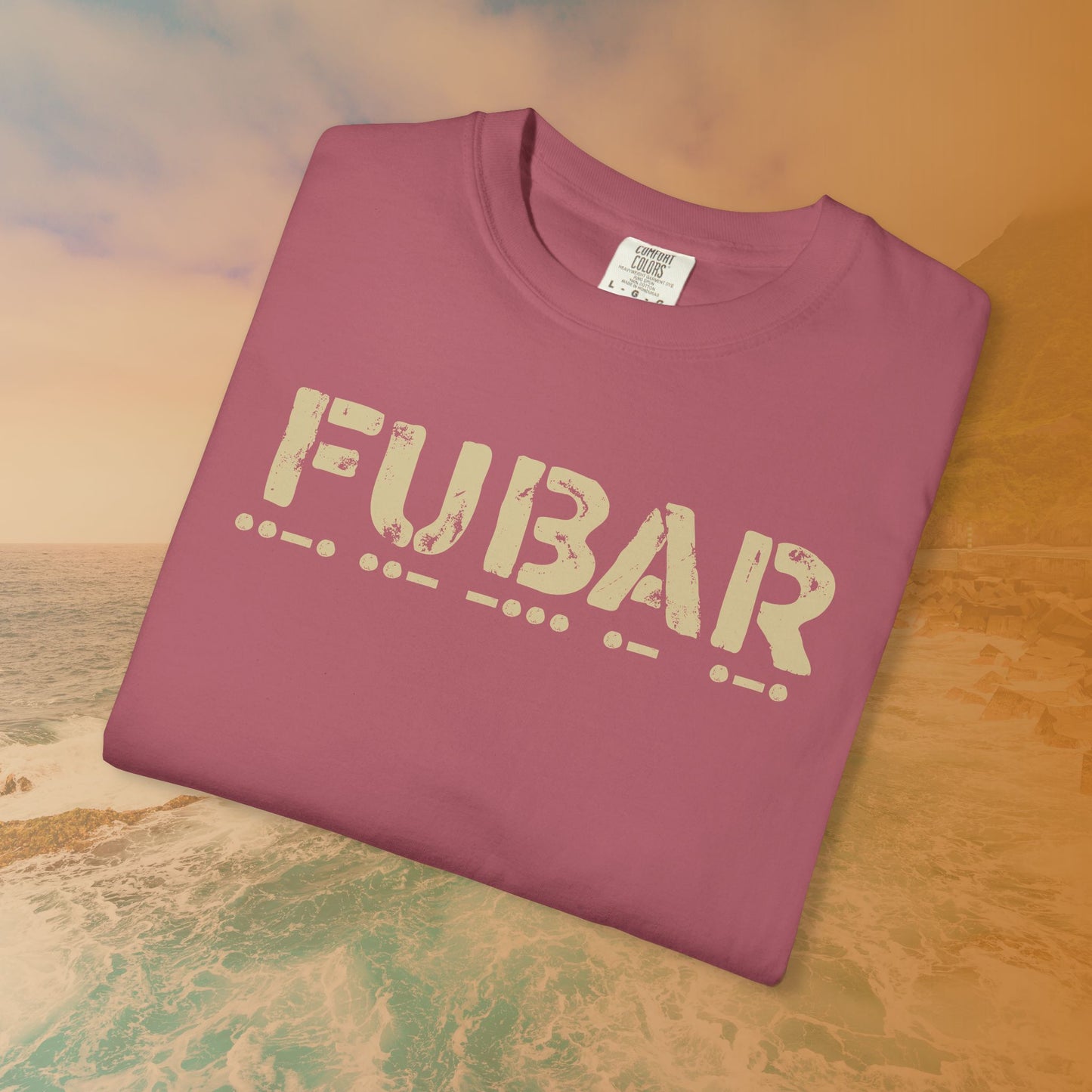 FUBAR Morse Code T-Shirt | Military Slang Communication Code Graphic Tee | Veteran Sarcasm Apparel