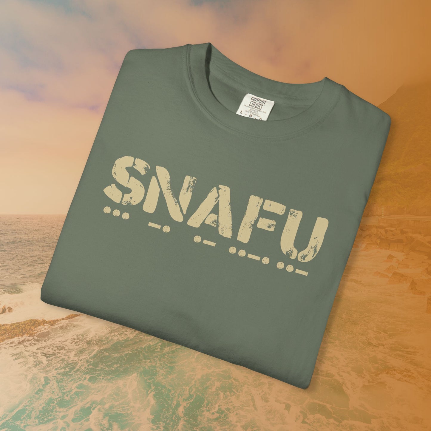 SNAFU Morse Code T-Shirt | Military Slang Communication Code Graphic Tee | Veteran Sarcasm Apparel