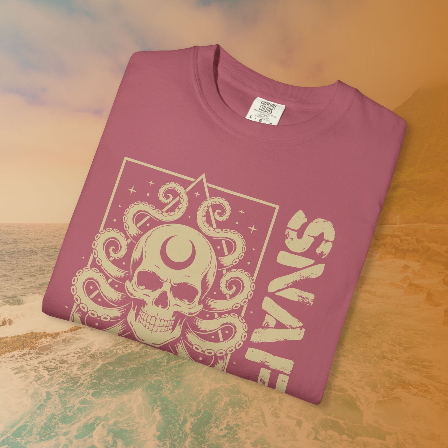 SNAFU Octopus Skull T-Shirt | Cosmic Horror Lovecraftian Grunge Graphic Tee | Military Slang Apparel