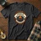 T-shirt with "Survived an adult conversation Gen X merit badge" graphic.