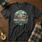 Seal lounging on a dock wearing sunglasses, text says "Professionally Unbothered".