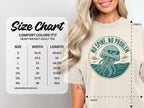 Comfort Colors 1717 heavyweight adult tee size chart for width and length.