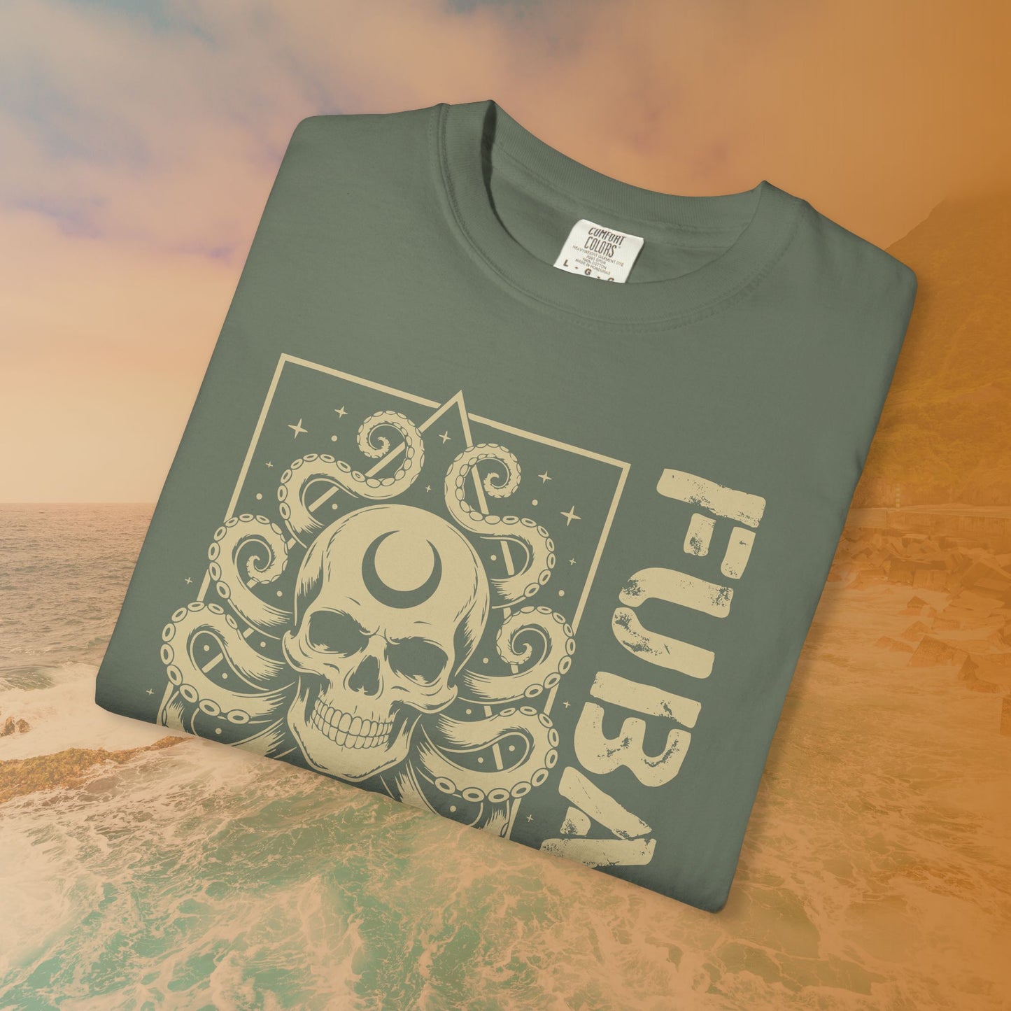 FUBAR Octopus Skull T-Shirt | Cosmic Horror Lovecraftian Grunge Graphic Tee | Military Slang Apparel