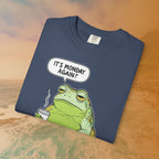 Funny Monday Frog Coffee Shirt | It's Monday Again Slogan Tee