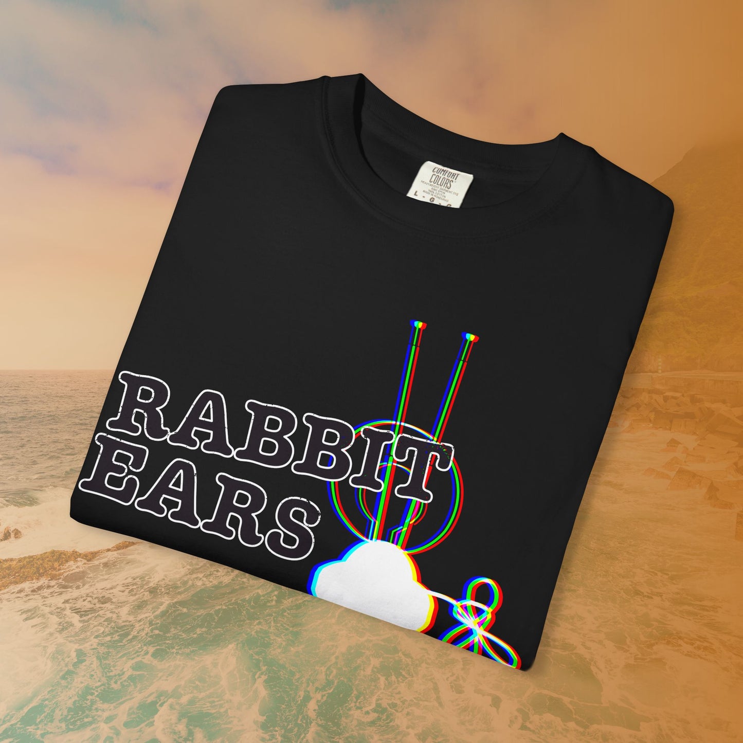 "RABBIT EARS" Glitch T-Shirt | Retro EDM Music Festival Tee