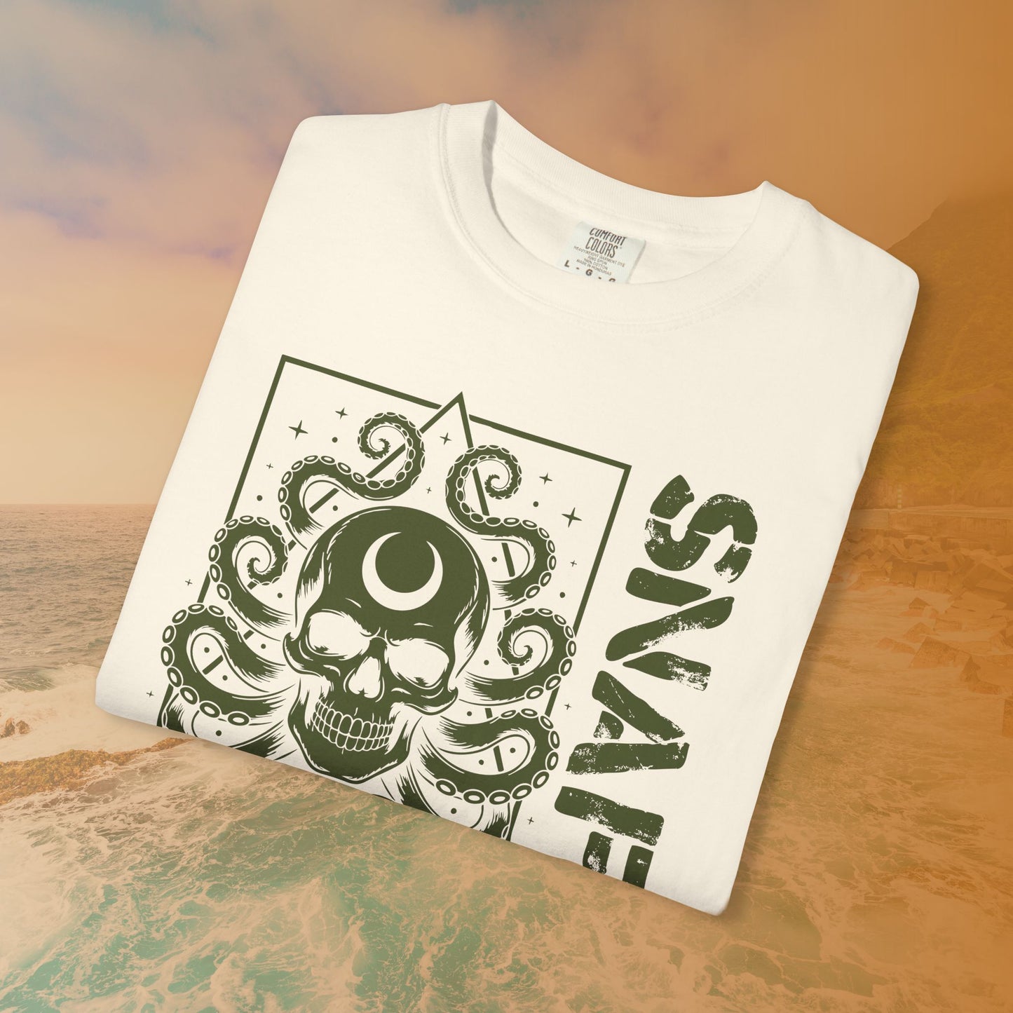SNAFU Octopus Skull T-Shirt | Cosmic Horror Lovecraftian Grunge Graphic Tee | Military Slang Apparel