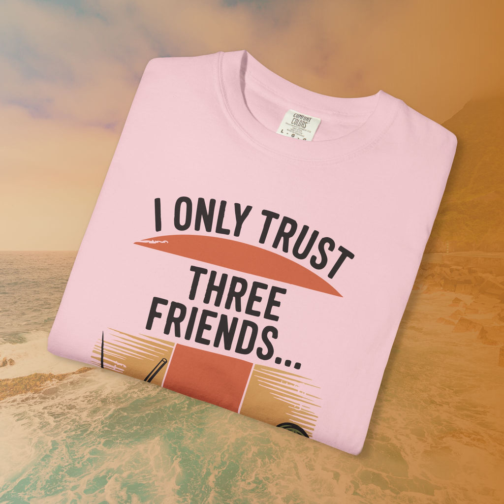 I Only Trust Three Friends: Jack, Jim, Jose Funny Drinking T-Shirt | Retro Bar Humor Tee