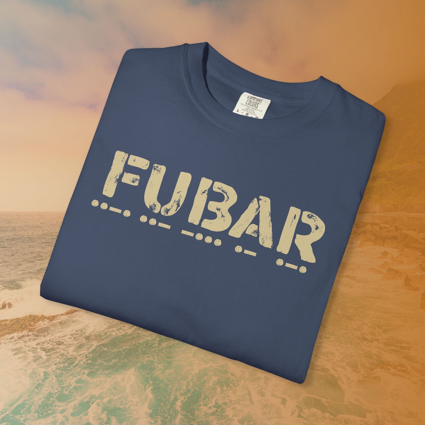 FUBAR Morse Code T-Shirt | Military Slang Communication Code Graphic Tee | Veteran Sarcasm Apparel