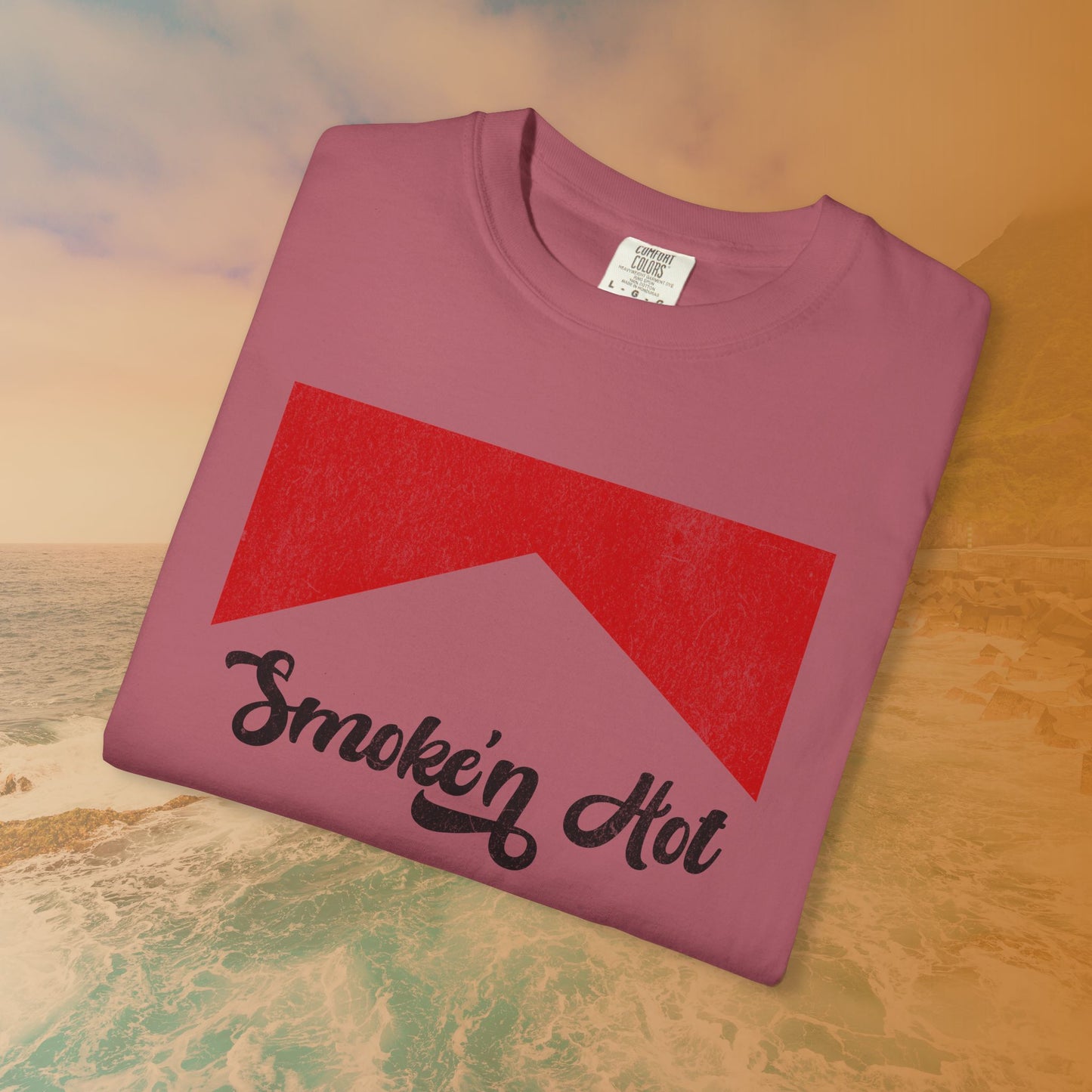 "Smokin' Hot" T-Shirt | Retro Pop Culture Parody Graphic Tee | Vintage Tobacco Ad Aesthetic