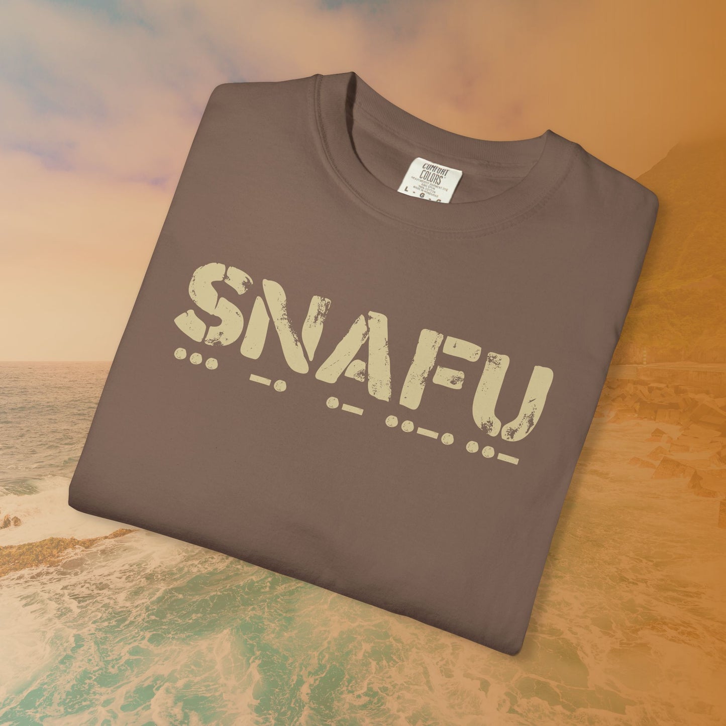 SNAFU Morse Code T-Shirt | Military Slang Communication Code Graphic Tee | Veteran Sarcasm Apparel