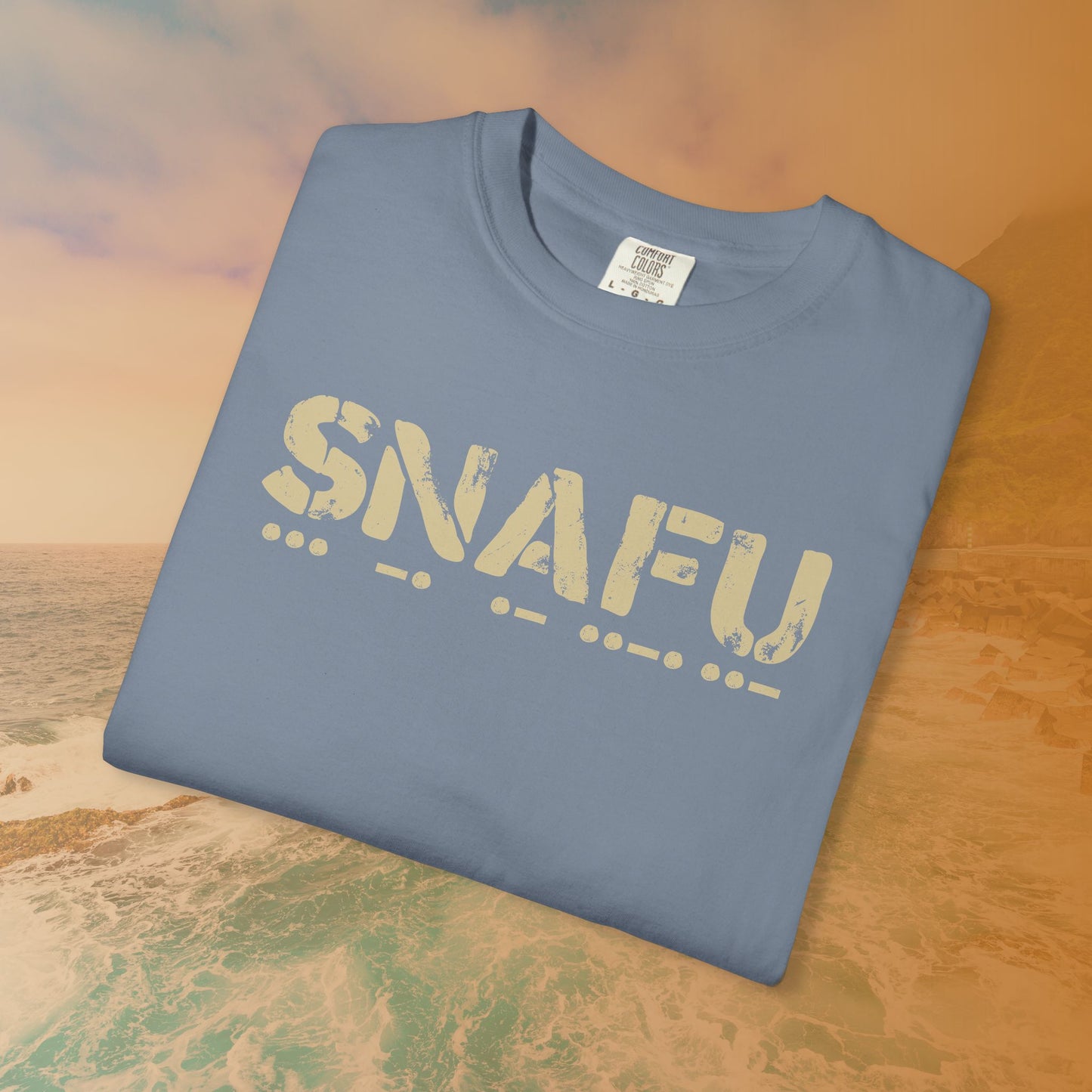 SNAFU Morse Code T-Shirt | Military Slang Communication Code Graphic Tee | Veteran Sarcasm Apparel