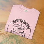 I WANT TO BELIEVE UFO Camping T-Shirt