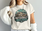 Seal wearing sunglasses on dock with text "Professionally Unbothered"