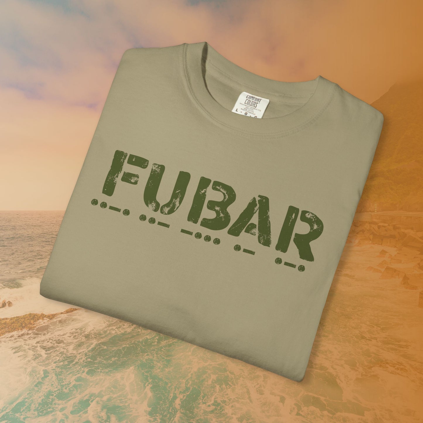 FUBAR Morse Code T-Shirt | Military Slang Communication Code Graphic Tee | Veteran Sarcasm Apparel