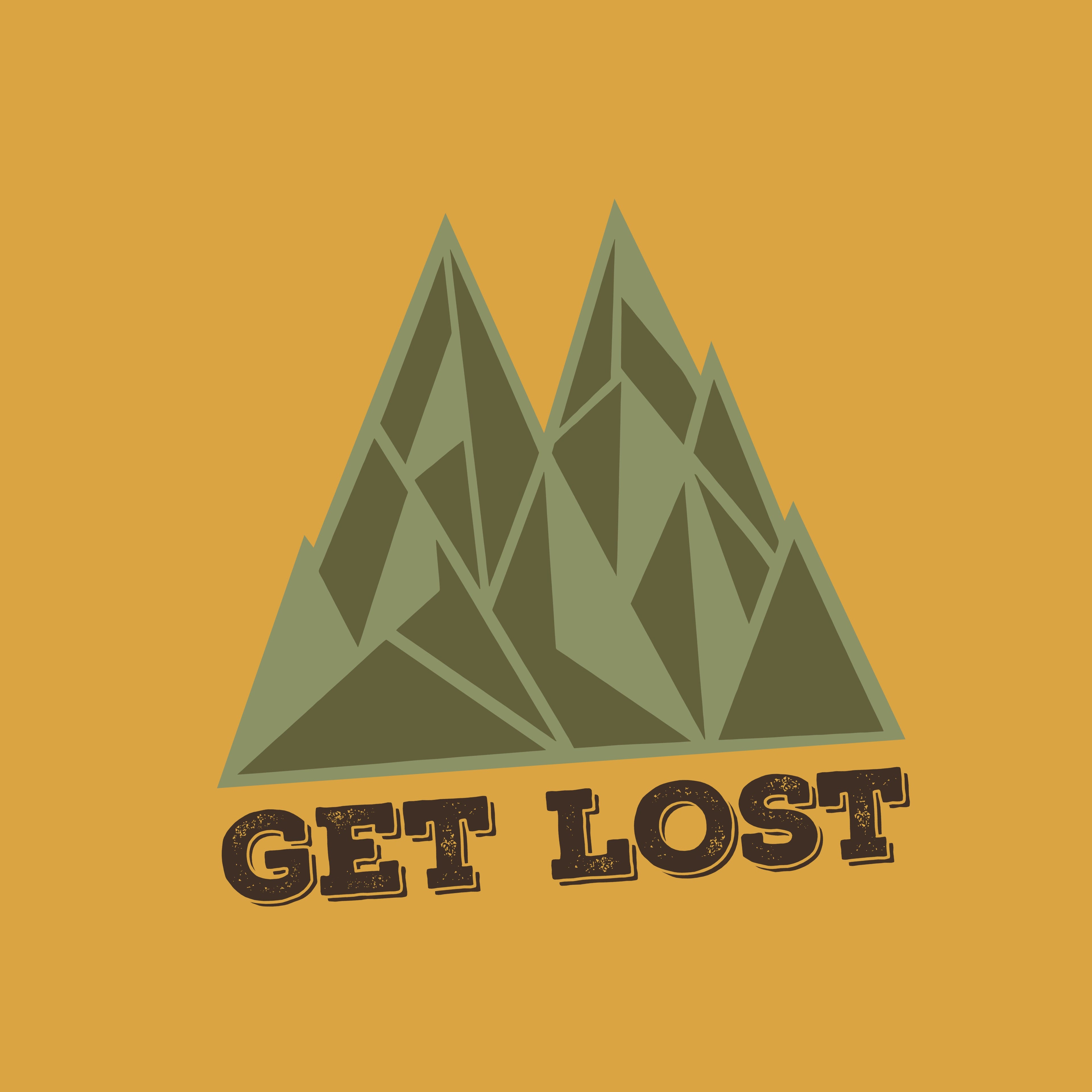 Get Lost Retro Geometric Mountain T-Shirt