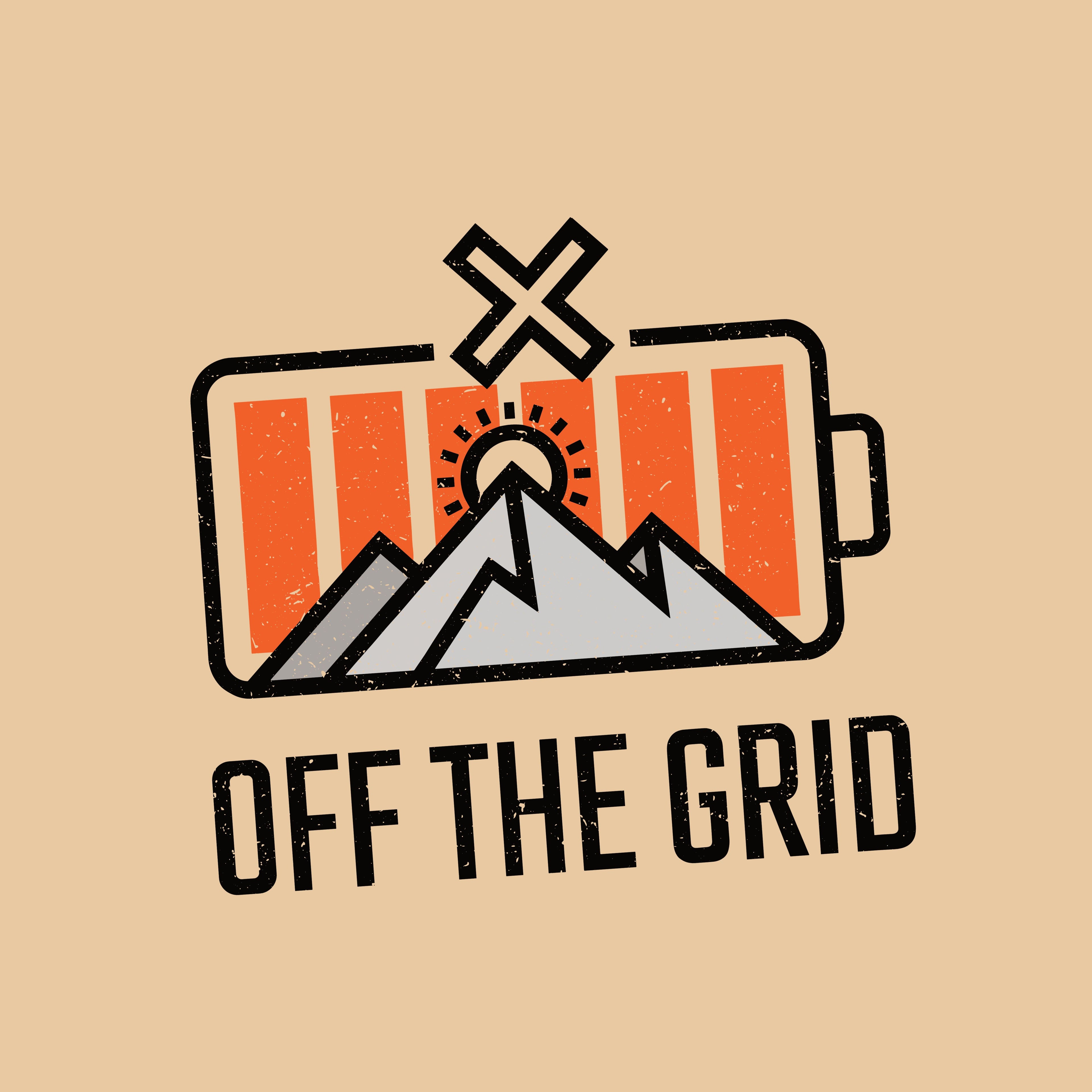 Off The Grid Retro Battery T-Shirt