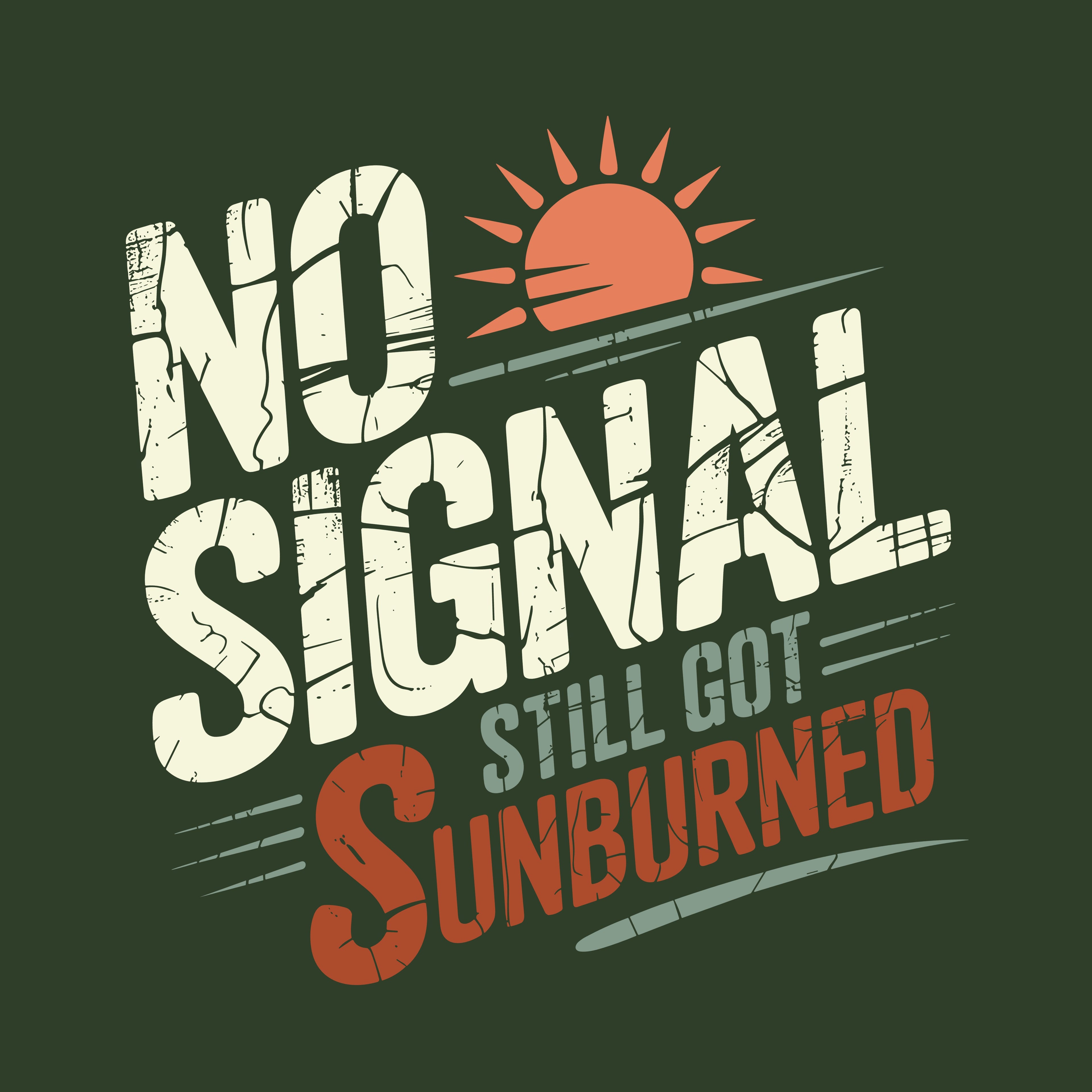 No Signal Still Got Sunburned Coastal Local T-Shirt