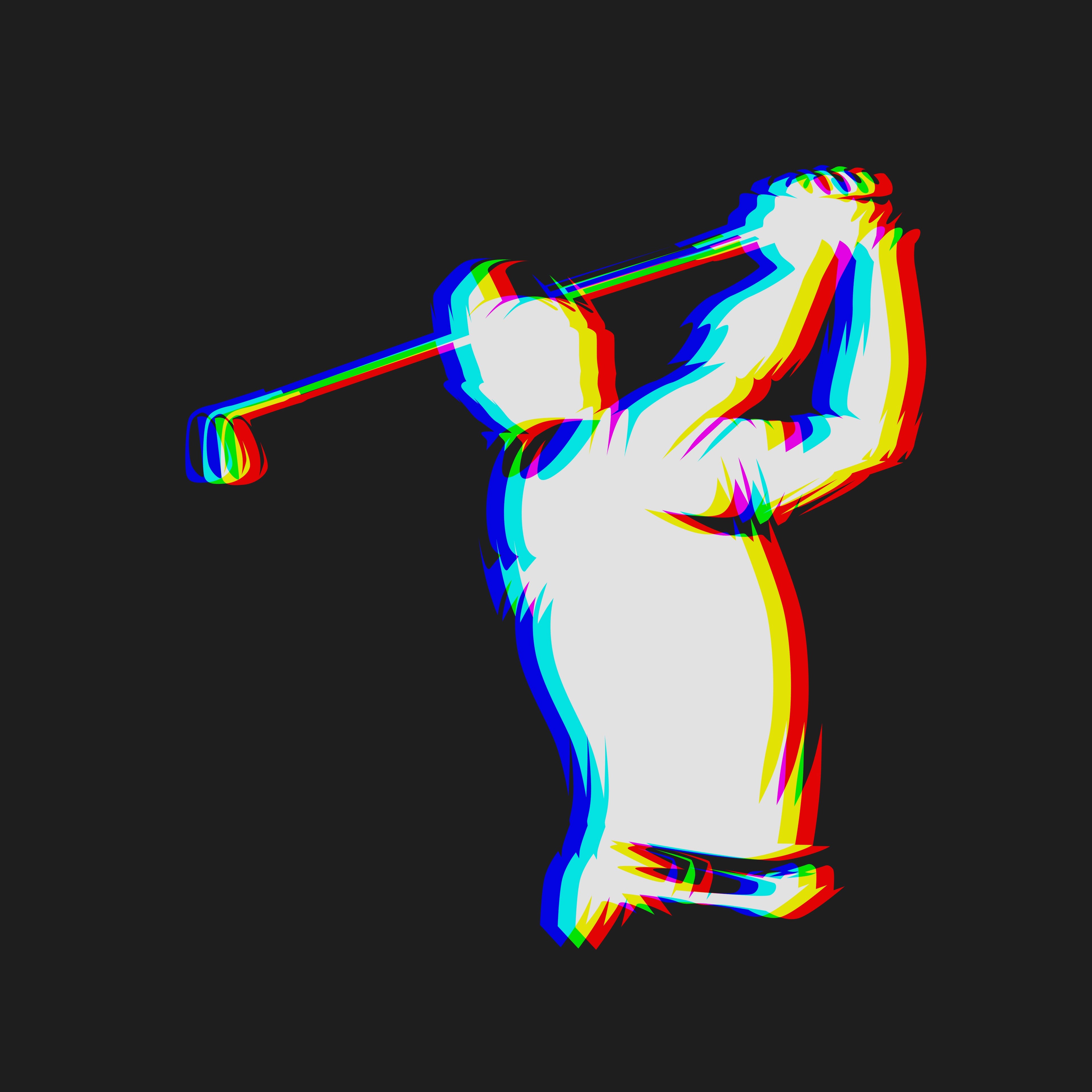 EDM Glitch Golf T-Shirt