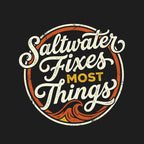 Coastal Retro 'Saltwater' Statement T-Shirt