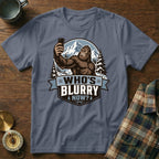 Bigfoot taking a selfie in mountains with text "WHO'S BLURRY NOW?"