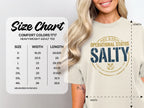 Comfort Colors 1717 heavyweight adult tee size chart for width and length.