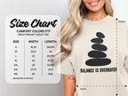 Comfort Colors 1717 heavyweight adult tee size chart with width and length measurements.